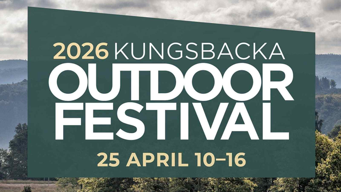 Logotyp för Kungsbacka Outdoorfestival på Fjärås Bräcka – utrustning för friluftsliv från Vildstig