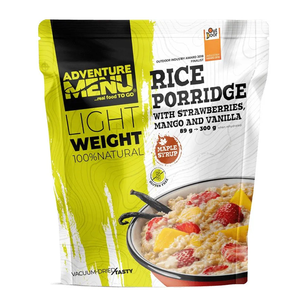 Frystorkad Lättviktsrisgröt med Jordgubb & Mango 89g